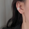 OIMG 925 Stamp Silver Color 1PC Zirconia Pearl Clip On Earrings for Women Geometric Ear Cuff Without Piercing Girl Jewelry