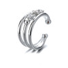 OIMG 925 Stamp Silver Color 1PC Zirconia Pearl Clip On Earrings for Women Geometric Ear Cuff Without Piercing Girl Jewelry