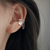 OIMG 925 Stamp Silver Color 1PC Zirconia Pearl Clip On Earrings for Women Geometric Ear Cuff Without Piercing Girl Jewelry