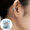 OIMG 925 Stamp Silver Color 1PC Zirconia Pearl Clip On Earrings for Women Geometric Ear Cuff Without Piercing Girl Jewelry