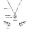 Korean Fashion Stainless Steel Earring Pendant Necklace Set Pearl Set Cubic Zirconia Jewelry Sets for Women Wedding Wholesale
