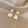 2023 New Classic Elegant Imitation Double Pearl Dangle Earrings For Women Crystal Long Tassel Drop Earring Wedding Jewelry Gifts
