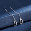 Korean Long Tassel Pearl Dangle Earrings for Women Luxury Full Rhinestone Gold Color Drop Earrings Wedding Party Jewelry Gift