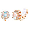 1Pair Candy Color Colorful Geometry Zircon Pearl Earrings European Style Earclip Earnail Women Ear Clip Fake Piercing Earring