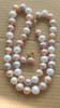 Real 18" AAA+ 9-8MM AAAA SOUTH SEA NATURAL White pink purple PEARL NECKLACE 14K