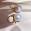 hot AAAA++++ 7-8mm 8-9mm Gorgeous Huge South Sea White ROUND pearl earring 925s... gift box