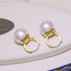 Simple and luxurious AAAA++++ 10-11mm 11-12mm Gorgeous KOYA White ROUND pearl earring 925s... gift box
