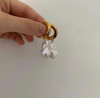 Titanium With 18 K Gold Real Natural Baroque Pearl Drop Earrings Punk Party Gown Runway rare Boucle Korean Japan INS Boho Top