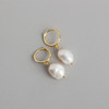 WANTME Genuine 925 Sterling Silver Natural Freshwater Baroque Pearl Unusual Earrings for Women Chic Charming Goth Jewelry 2021