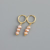 WANTME Genuine 925 Sterling Silver Natural Freshwater Baroque Pearl Unusual Earrings for Women Chic Charming Goth Jewelry 2021