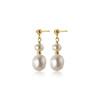 WANTME Genuine 925 Sterling Silver Natural Freshwater Baroque Pearl Unusual Earrings for Women Chic Charming Goth Jewelry 2021