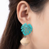 Straw Earrings Summer Lightweight Geometric Tassel Woven Bohemian Handmade Rattan Wicker Braid Hoop Drop Dangle For Women Girls