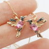 Delysia King Originality Women Crystal Popular Bird Long Earrings Cute Tassels Hummingbird Dangler