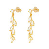 TIANDE Exquisite Zircon Tassel Chain Dangle Earrings for Women Fashion Gold Color Pierced Ear Stud Earrings Jewelry Accessories
