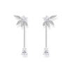 TIANDE Exquisite Zircon Tassel Chain Dangle Earrings for Women Fashion Gold Color Pierced Ear Stud Earrings Jewelry Accessories