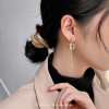 New Fashion Vintage Glossy Arc Bar Long Thread Tassel Drop Earrings for Women Gold Color Fashion Jewelry Hanging Pendientes