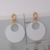 White Color Hanging Earrings for Women Korean Fashion Long Dangle Earrings Crystal Tassel Earrings Birthday Gift pendientes