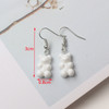 White Color Hanging Earrings for Women Korean Fashion Long Dangle Earrings Crystal Tassel Earrings Birthday Gift pendientes