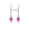 Delysia King Women Fashion Chic Shiny Water Drop Ear Dangler Trendy Gemstone Crystal Tassel Elegant Bridesmaid Earrings