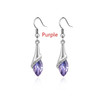 Delysia King Women Fashion Chic Shiny Water Drop Ear Dangler Trendy Gemstone Crystal Tassel Elegant Bridesmaid Earrings