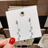 LATS 2022 Korean Vintage Glossy Arc Bar Long Thread Tassel Drop Earrings for Women Geometric Fashion Jewelry Hanging Pendientes