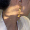 Fashion Statement Gold Color Long Metal Chain Bling Tassel Earrings for Women Wedding Ms Daily Hot Jewelry Pendant Gift