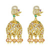 Crystal Flower Drop Dangle Earrings Indian Jhumka Jhumki Women Bridal Wedding Party Fashion Jewelry Rhinestone Tassel Bell Gifts