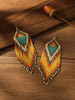 1 Pair Boho Western Style Handmade Beaded Woven Rice Bead Tassel Daily Wear Women's Fashion Drop Earrings