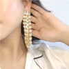 European and American long exaggerated zircon tassel clip