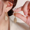 FusionFlair 925 silver needle four-leaf clover earrings women's fashionable earrings tassel high-end earrings
