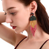 Handmade Chic Bohemian Style Jewelry Long Dainty Tassel Dangle Boho Fringe Seed Beaded Earrings For Women Pendientes Largo