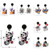 Disney Dangle Earrings Lilo & Stitch Women Inspired Charm Angle Stud Earring Girl Pendant Jewelry Accessories Birthday Xmas Gift