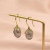 Vintage Women Ear Drop S925 Silver 18K Gold Plated Freshwater Pearl Baroque Dangle Earring for Female anniversary Party FineGift