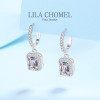 Classic PT950 Platinum Sparkly female 1/2ct Moissanite Drop Earrings for Women One Pair Diamond girls Birthday Gift popular cute