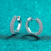 luxury platinum pt950 Small ear buckle 1.92ct moissanite diamond hoop earrings for women wedding fine jewelry gift