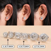 0.3-1CT D Color Moissanite Halo Earrings 925 Sterling Silver Stud Earrings for Women GRA Round Cut Lab Diamond Wedding Jewelry 0.3-1CT D Color Moissanite Halo Earrings 925 Sterling Silver Stud Earrings for Women GRA Round Cut Lab Diamond Wedding Jewelry