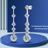 3cttw D Color Moissanite Dangle Earrings For Women 925 Sterling Silver Original Long Tassel Ear Drops Engagement Wedding Jewelry
