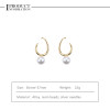 Irregular Metal Earrings for Women Girls Fashion Twisted Circle Pearl Female Dangle Drop Geometric Statement Earrings