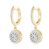 Anziw 3.0CT D Moissanite Pendant Hoop Earrings 925 Sterling Silver Drop Earring 2.0ct 1 carat Sparkling Jewelry For Women Dangle