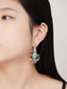 LEWIS SEGAL Turquoise with Rhinestones Dangle Earring for Women Girl Luxury Medieval Style Vintage Fine Jewelry 18K Gold Plated LEWIS SEGAL Turquoise with Rhinestones Dangle Earring for Women Girl Luxury Medieval Style Vintage Fine Jewelry 18K Gold Plated