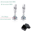 Smyoue 0.5-2CT Brilliant Cut Moissanite Drop Earrings for Women Classic 3 Prong Wedding Fine Jewelry S925 Sterling Silver GRA