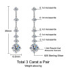 Moissanite Dangle Earrings For Women 3ct a Pair D Color VVS1 Diamond Long Tassel Ear Drops 925 Sterling Silver Fine Jewelry Gift