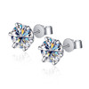 BIJOX STORY 0.5-2ct Multi Colors and Cuts Moissanite Stud Earrings S925 Sterling Silver Fine Jewelry Earrings For Women Wedding