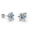 0.2ct- 4ct Moissanite Screw Back Earrings D Color GRA Certificate For Women Man S925 Silver Stud Earring Plated 18K Fine Jewelry