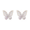 2022 New Butterfly Zircon Earrings women's Korean jewelry literary style earrings net red temperament simple new earrings