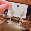 2022 New Butterfly Zircon Earrings women's Korean jewelry literary style earrings net red temperament simple new earrings