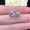 Solid 14K White Gold AU585 Platinum PT950 0.4 Carat Diamond Stud Earrings Moissanite Simple Atmosphere Earrings