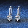 NeeTim D VVS1 Moissanite Huggie Hoop Earring for Women Lab Diamond 925 Sterling Silver Dainty Hoop Dangle Earring Fine Jewelry