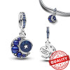 Authentic 925 Sterling Silver Blue Crystal Enamel Heart Charm Fit Pandora Bracelet Friend Surprise Birthday Jewelry Beads Gift