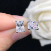Solid 14K White Gold AU585 Platinum PT950 New simple fashion moissanite diamond earrings earrings women's earrings